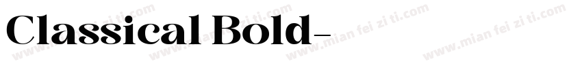 Classical Bold字体转换